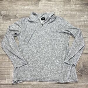 Bogner Sweatshirt Mens Medium Gray 1/4 Zip Mock Neck Lightweight Pullover Top